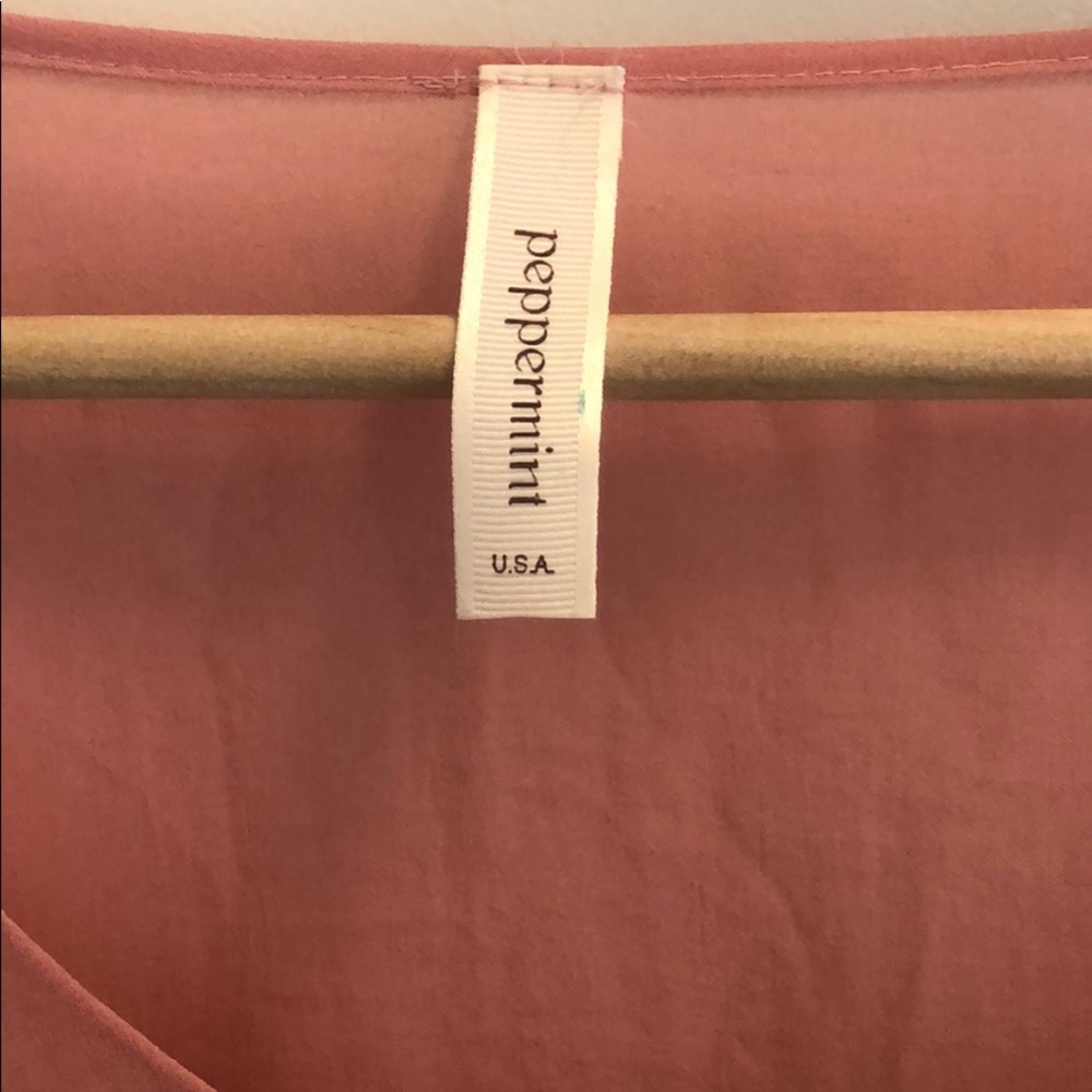 Peppermint USA Pink Tie Sleeve Top - Picture 3 of 5